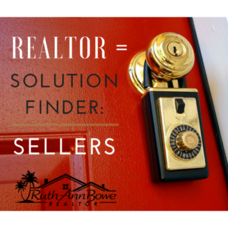 Image of red door displaying text Realtor Solution Finder