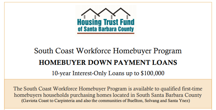 Housing Trust Fund of Santa Barbara County Homebuyer Down Payment Loans